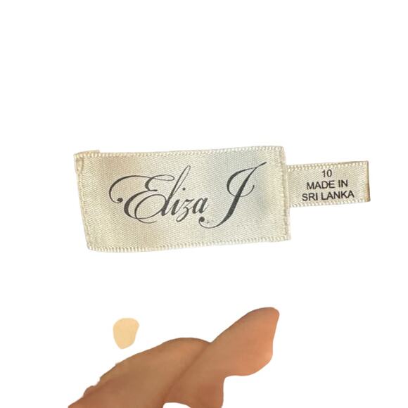 Eliza J Black Floral Lattice Sleeveless Formal Sheath Dress Women Sz 10 - Picture 11 of 12